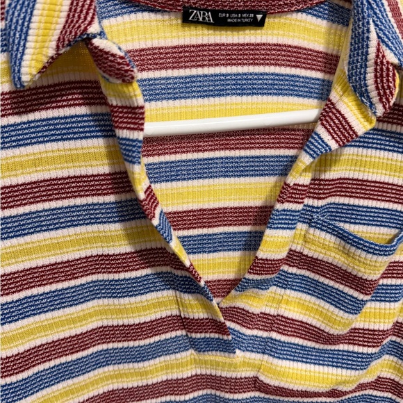 Zara Multicolor Striped Polo - Picture 2 of 3